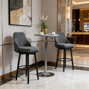 Nordic Style Bar Stools,Set of 2 Swivel Kitchen Chairs,for Your Home Glass House Furnishings