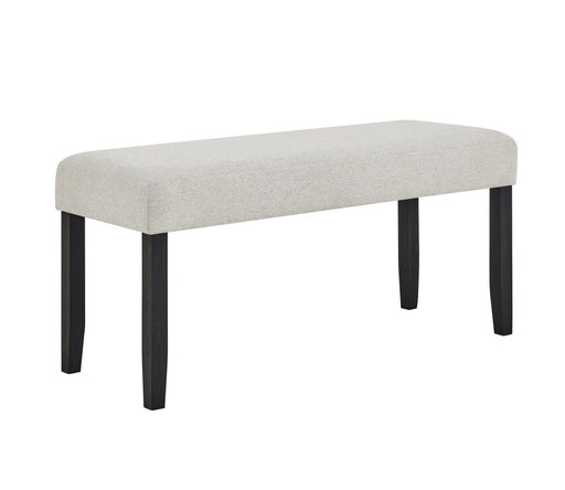 Upholstered Light Gray Dining Bench | Glass House Furnishings