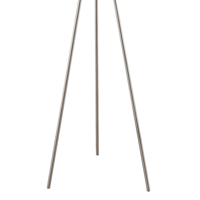 Pacific Tripod Metal Tripod Floor Lamp with Glass Shade