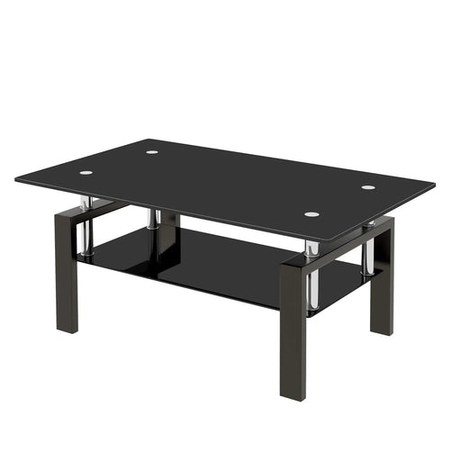 Ravenna Tempered Black Coffee Table | Glass House Furnishings