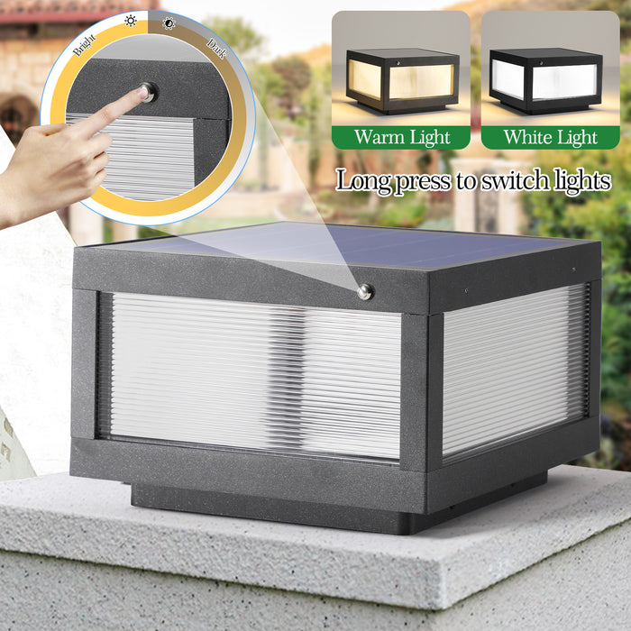 Solar Wall Lamp With Dimmable LED (2 pack)