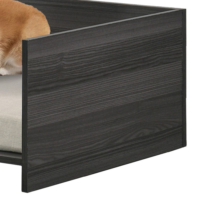 Esme Ash Gray 47" Wide Modern Comfy Pet Bed with Cushion and Side Storage Compartment