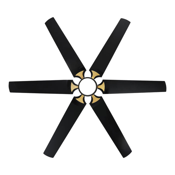 Modern 60" Integrated LED Light Ceiling Fan with Remote Control