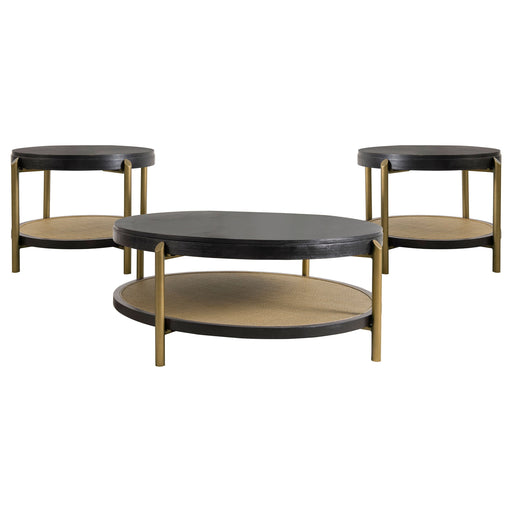 Benson Black Round End Table | Glass House Furnishings