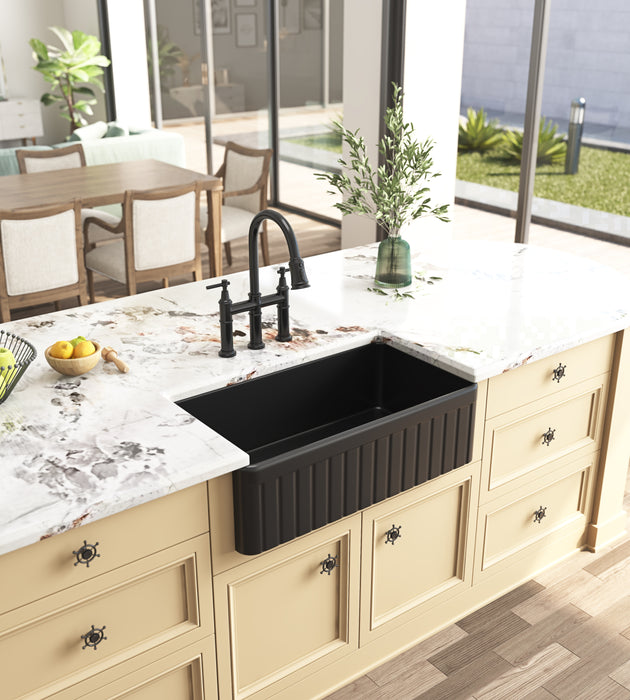 Inch  White Farmhouse Sink Deep Apron Sink Undermount Farmhouse Kitchen Sink Single Farm Sink