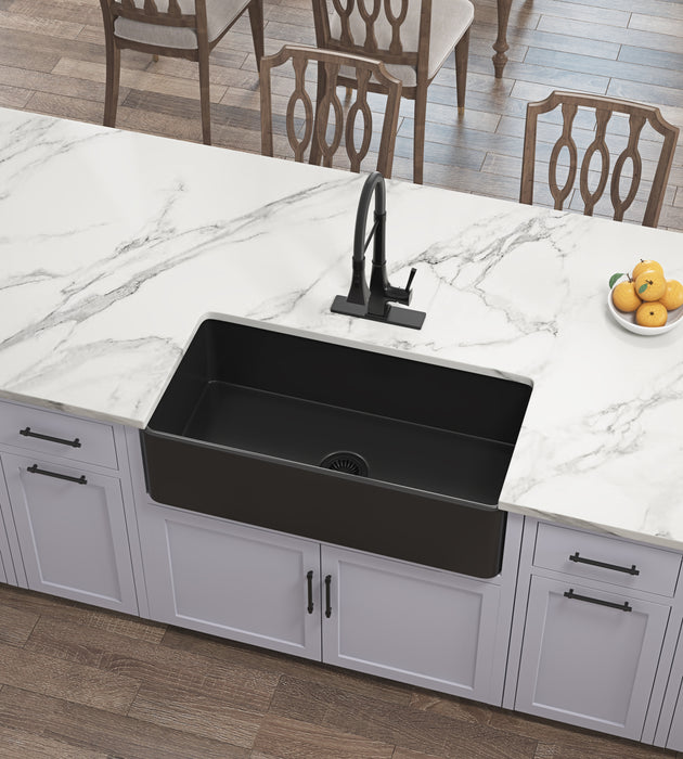 Inch  White Farmhouse Sink Deep Apron Sink Undermount Farmhouse Kitchen Sink Single Farm Sink