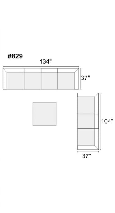 8-Piece Modern Modular Sofa Set, Large Family Sofa with 4x Corner Wedge, 3x Armless Chairs, and 1x Ottoman - Living Room Furniture with Plywood Frame, Grey Chenille