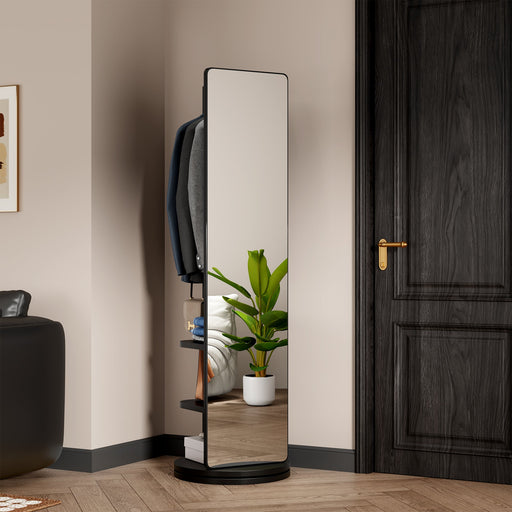 Sterling Black Rotating Full-Length Mirror | Glass House Furnishings