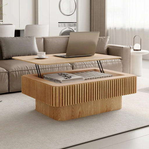 Fluted Lift Coffee Table | Glass House Furnishings