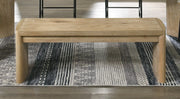Massimo Wooden Oak Finish 50.5'W Dining Bench Glass House Furnishings
