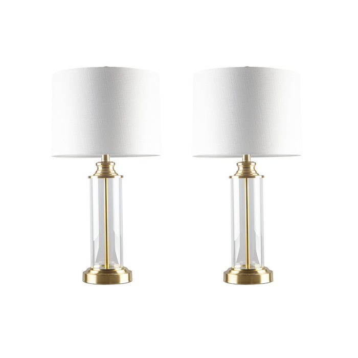 Clarity Glass Cylinder Table Lamp Set of 2