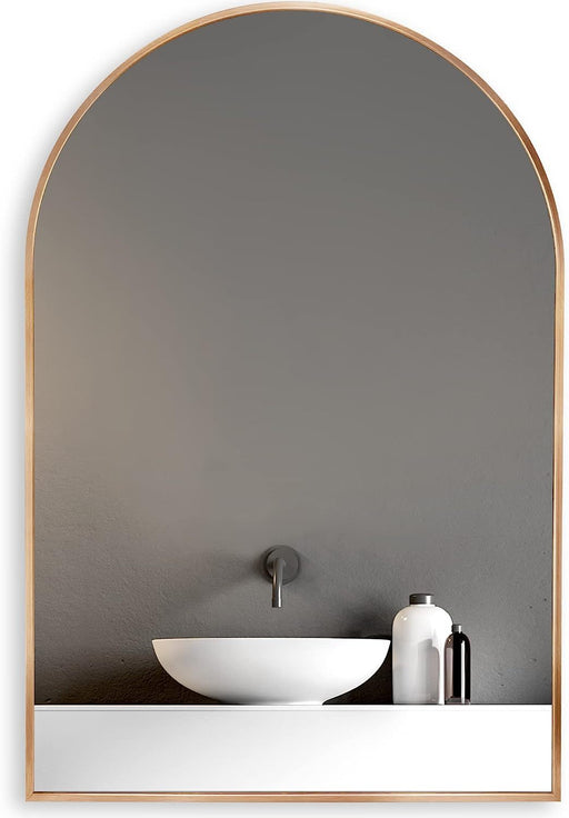 Avery Gold Metal Framed Bathroom Mirror | Glass House Furnishings