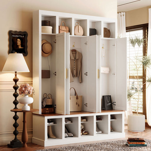 Sienna Farmhouse Entryway Storage Cabinet | Glass House Furnishings