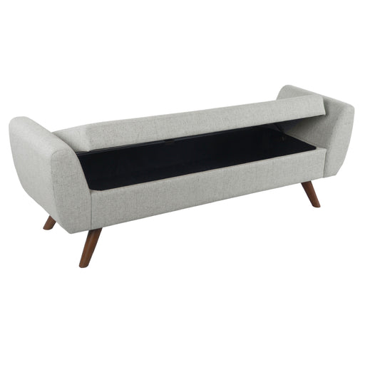 Rae Light Gray Bench | Glass House Furnishings