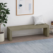 Acacia Wood Dining Bench, Grey+Taupe Glass House Furnishings