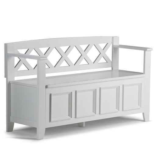 Amherst White Bench | Glass House Furnishings