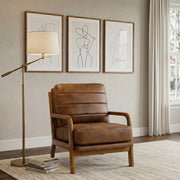 Foil fabric wood armchair Glass House Furnishings