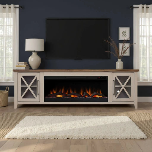 Verona Bay Fireplace Tvs Up TV Stand | Glass House Furnishings