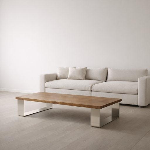 Minimalistic Large Metal Coffee Table | Glass House Furnishings