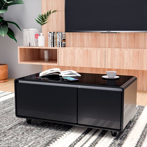 Nexa Black Smart Coffee Table | Glass House Furnishings