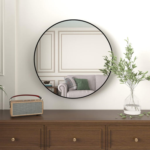 Highgrove Black Metal Framed Bathroom Mirror | Glass House Furnishings