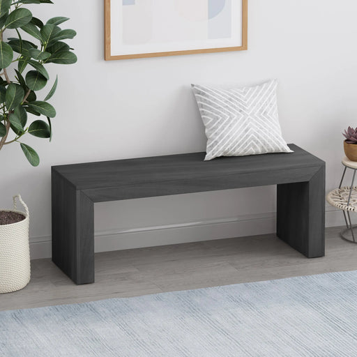 Acacia Wood Black Dining Bench | Glass House Furnishings