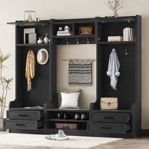 Camden Black Hall Tree | Glass House Furnishings