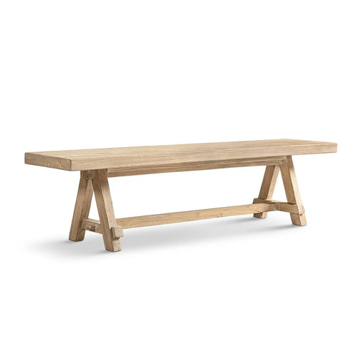 Hawthorne Reclaimed Elm Trestle Dining Bench | Glass House Furnishings