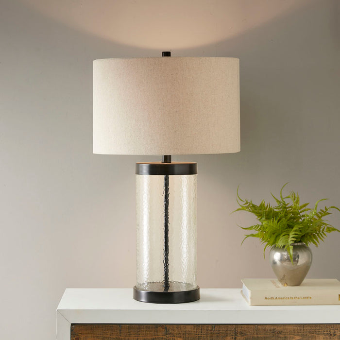 Glass Cylinder Table Lamp