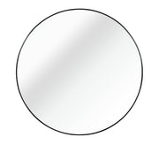 Avery Black Metal Round Bathroom Mirror Glass House Furnishings