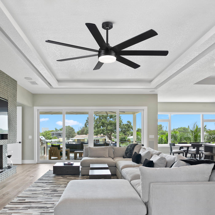 72-inch Farmhouse Ceiling Fan With Plywood Blades, Ideal For Dining Room