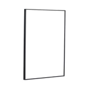 Avery Matte Black Aluminum Frame Rectangular Wall Mirror Glass House Furnishings