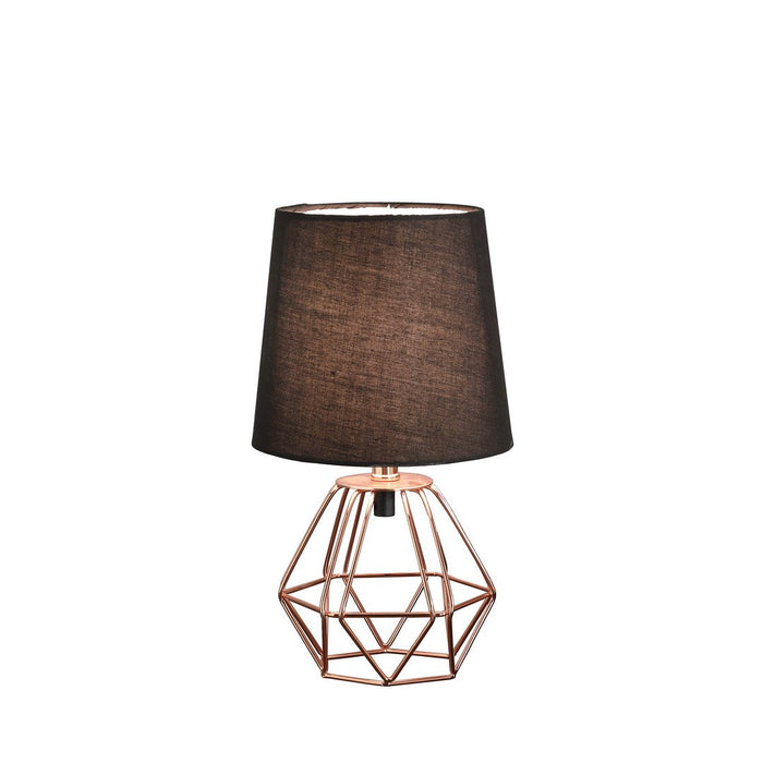 11.25" Copper Metal Table Lamp "Wesley Geometric", Copper