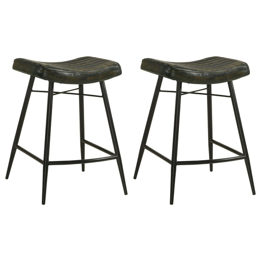 Ridgeway Espresso Upholstered Counter Furniture | Glass House Furnishings