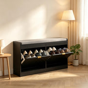 Nora Narrow Upholstered Shoe Storage Bench Glass House Furnishings