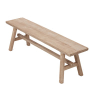 Solid Wood Bench, 39-inch Farmhouse Entryway Bench, Rustic Storage Bench for Indoor Use, Natural Finish Glass House Furnishings