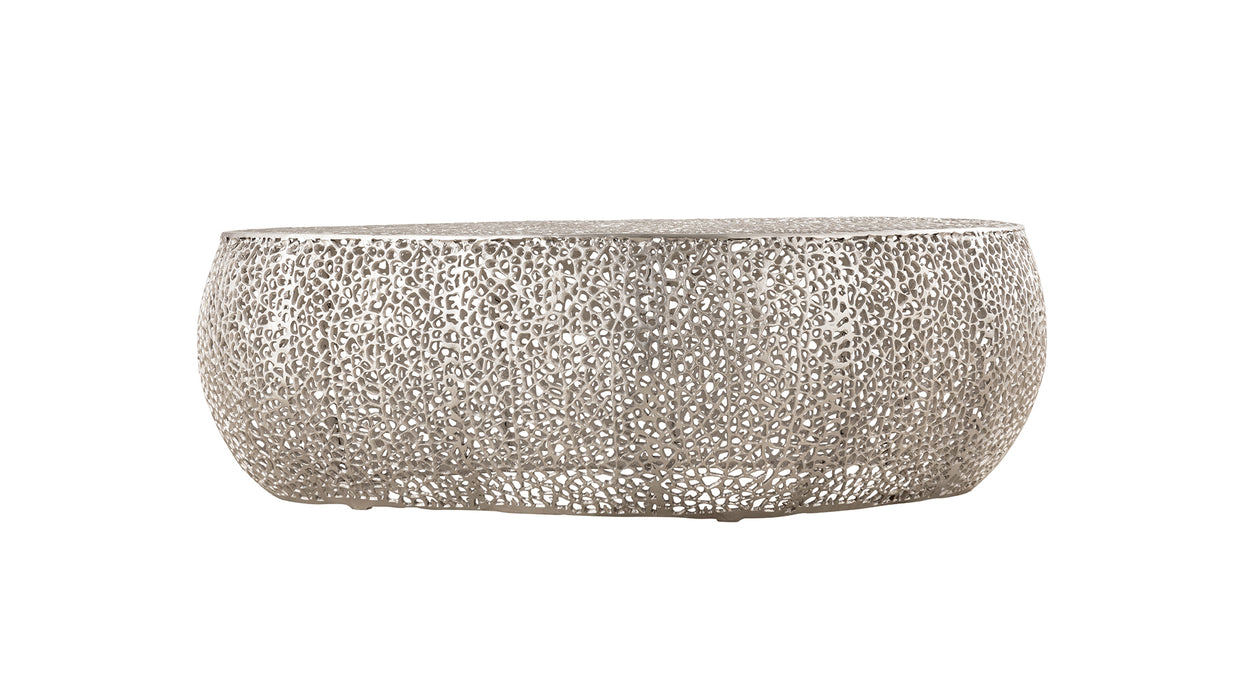 T3601-50 Oval Coffee Table Silver