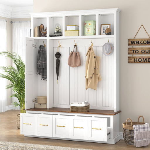 Hudson Entryway Hall Tree | Glass House Furnishings