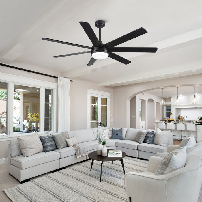 72-inch Farmhouse Ceiling Fan With Plywood Blades, Ideal For Dining Room