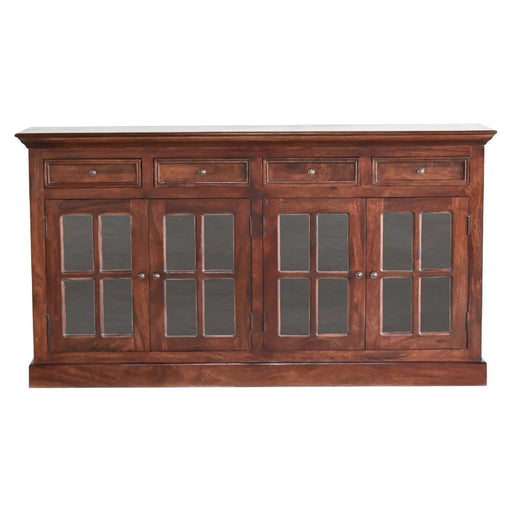 Large Cherry Glazed Sideboard Glass House Furnishings