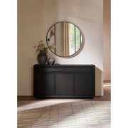 Bangor Burnished Black 2-drawer Dining Sideboard Server Glass House Furnishings
