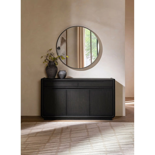 Bangor Burnished Black 2-drawer Dining Sideboard Server Glass House Furnishings