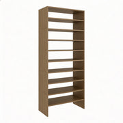 Orion Natural Oak Modern Shoe Storage Rack Glass House Furnishings