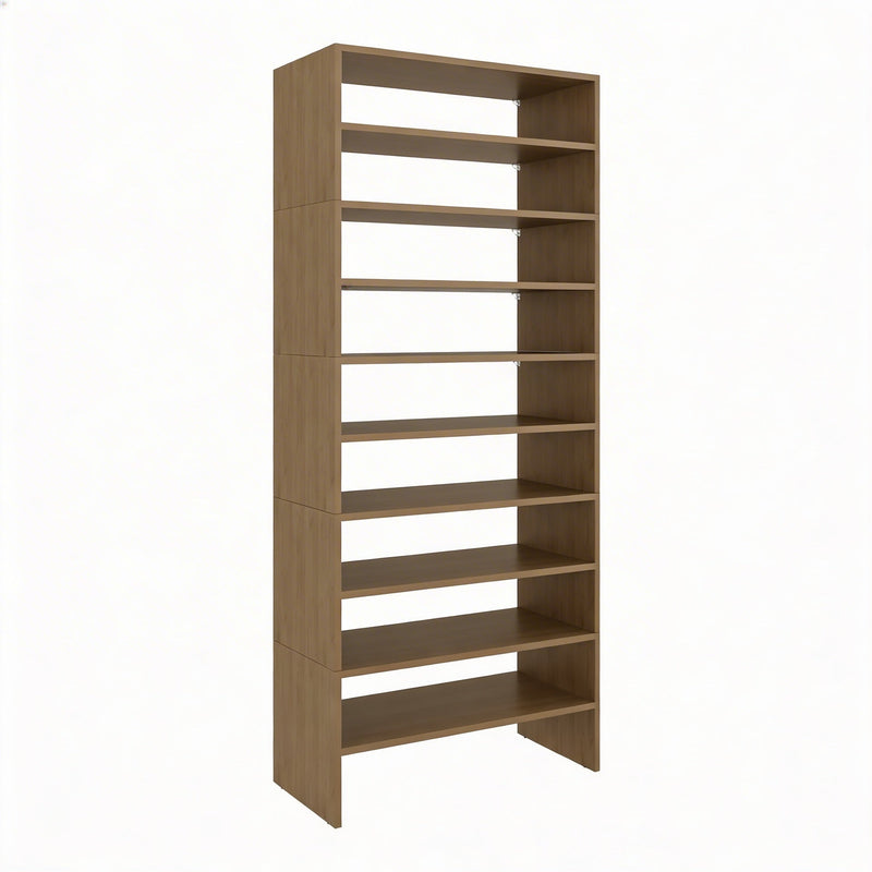 Orion Natural Oak Modern Shoe Storage Rack Glass House Furnishings