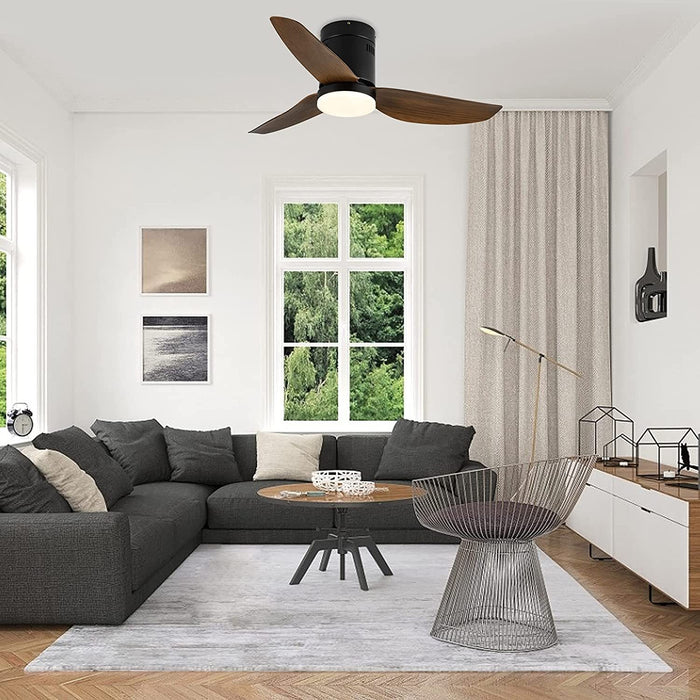 Simple Deluxe 40-inch Ceiling Fan with LED Light, Remote Control, 6-Speed & 2 Rotating Modes