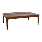 70x35x30' Wood Dining Table Glass House Furnishings