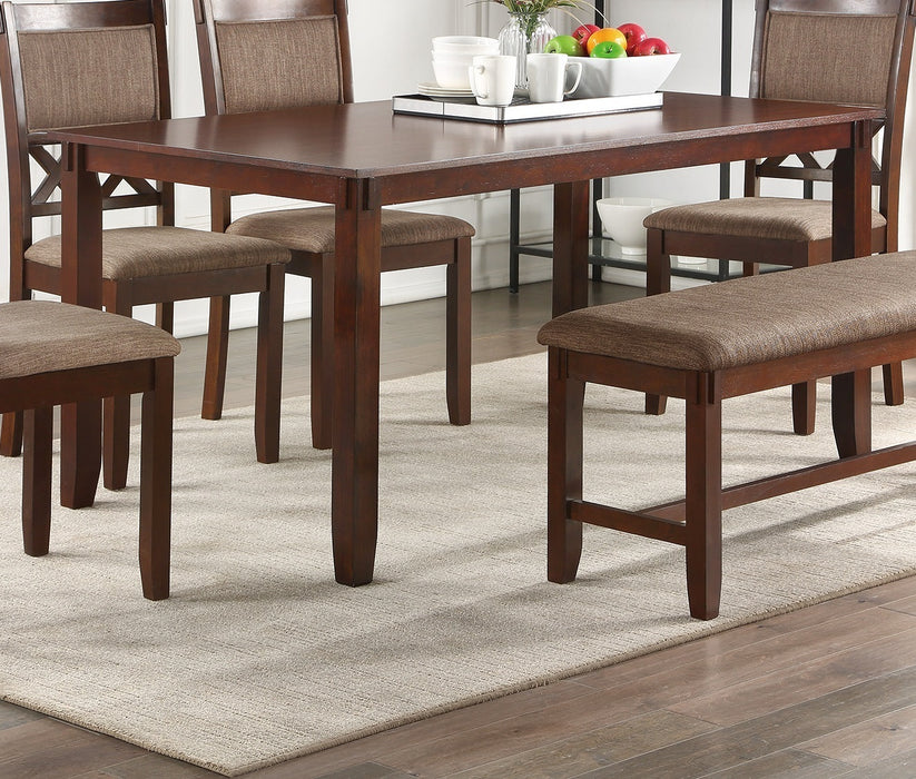 Unique Modern 6-piece Espresso Color Dining Room Furniture Set With 1 Dining Table, 4 Chairs & 1 Bench - Solid Wood & Veneers