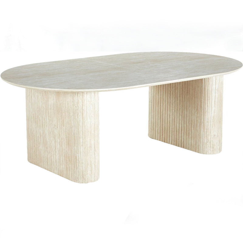 Extensible Table Leg for Dining, Office, or Coffee Table in American White Oak Finish with MDF Top Glass House Furnishings