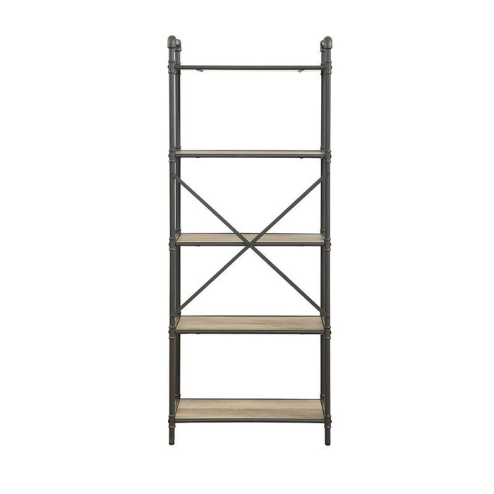 ACME Itzel Bookshelf In Antique Oak & Sandy Gray