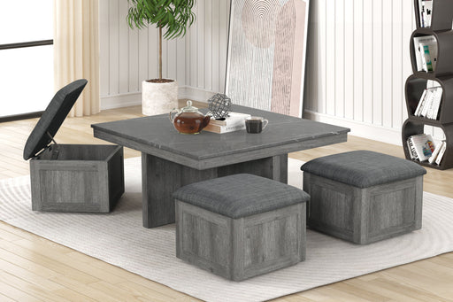 Sutton Gray Square Coffee Table | Glass House Furnishings